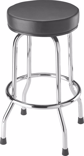 Picture of Chair - Bar Stool Chrome W/Black Seat