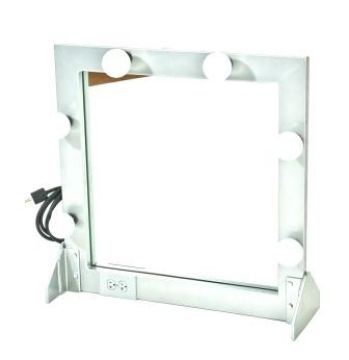Show details for Makeup Mirror - Silver Metal Tabletop Picture of Makeup Mirror - Silver Metal Tabletop