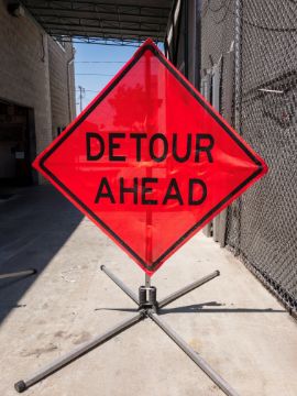 Show details for Road Sign - Detour Ahead Picture of Road Sign - Detour Ahead