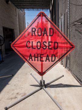Show details for Road Sign - Road Closed Ahead Picture of Road Sign - Road Closed Ahead