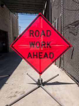 Show details for Road Sign - Road Work Ahead Picture of Road Sign - Road Work Ahead