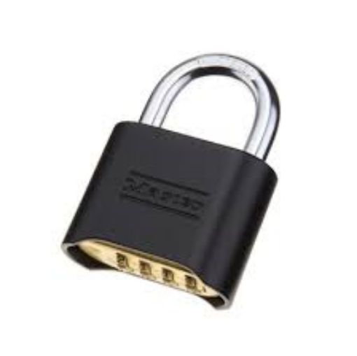 Picture of Pad Lock - BLACK  Master Lock  Combo Short Shank 178d