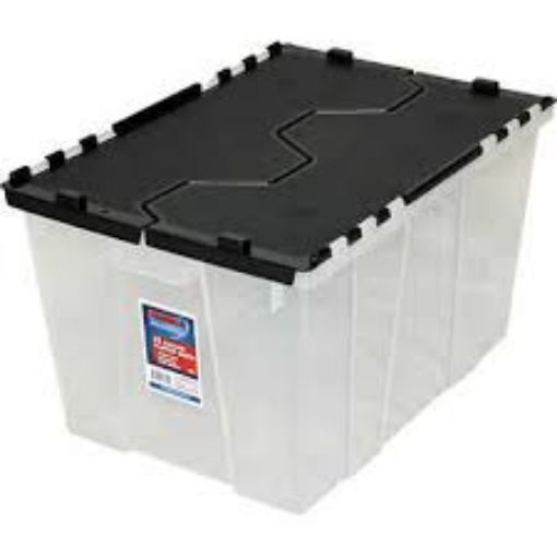 Picture of Plastic Tote - Clear Black Lid