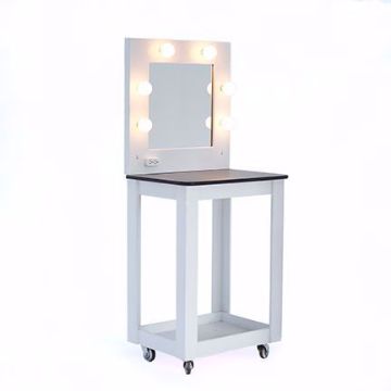 Show details for Makeup Table - WHITE Wood Picture of Makeup Table - WHITE Wood