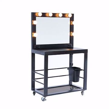 Show details for Makeup Table - Black Deluxe Metal Picture of Makeup Table - Black Deluxe Metal