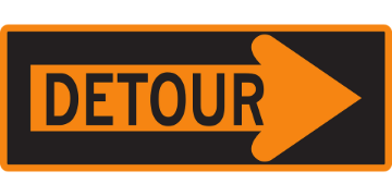 Show details for Detour Sign - Metal Picture of Detour Sign - Metal