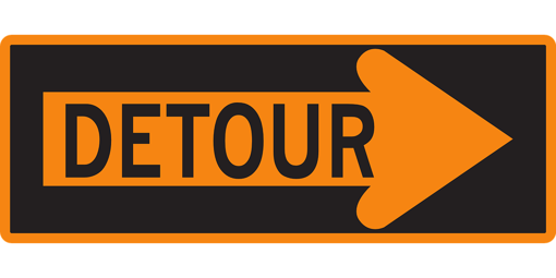 Picture of Detour Sign - Metal