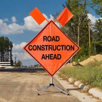 Show details for Road Sign - Construction Ahead Picture of Road Sign - Construction Ahead