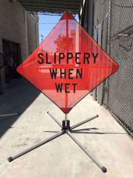 Show details for Road Sign - Slippery When Wet Picture of Road Sign - Slippery When Wet