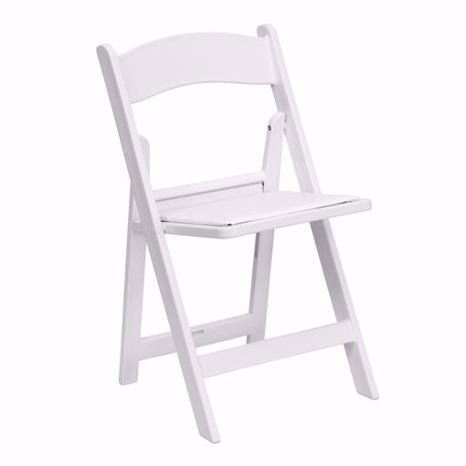 Picture of Chair - White Padded Folding Chairs