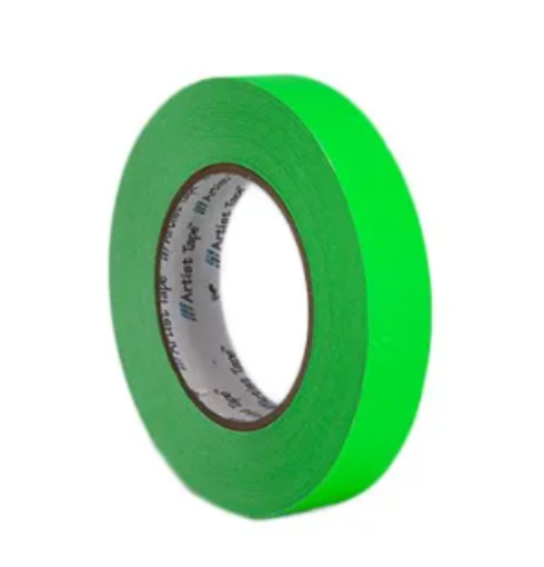 Picture of 1" Fluorescent Green Paper Tape