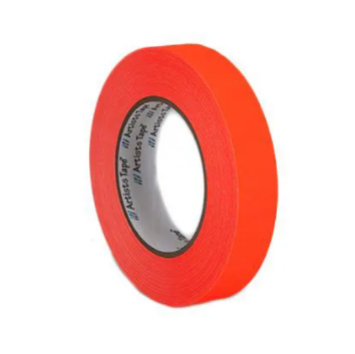 Picture of 1" Fluorescent Orange Paper Tape