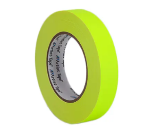 Picture of 1" Fluorescent Yellow Paper Tape