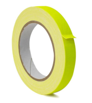 Show details for 1/2" Fluor Yellow Paper Tape Picture of 1/2" Fluor Yellow Paper Tape