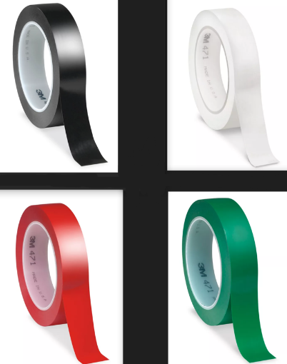 Picture of 1/2" Marlay Tape-Black, White, Red, Green
