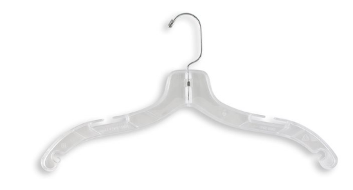 Picture of Box of Shirt (Top) Clear Hangers (100 ct)