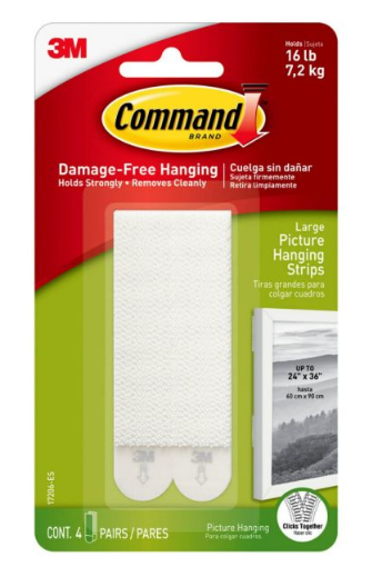 Picture of Command Hooks 16lb  -6 White LG Refill Strips