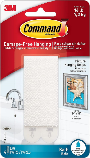 Picture of Command Hooks 16lb Bath  -White LG Refill Strips