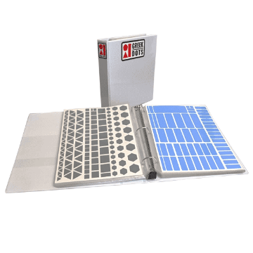 Show details for Greeking Book - 90 Sheets, 11 colors, 8 Matrixes Picture of Greeking Book - 90 Sheets, 11 colors, 8 Matrixes
