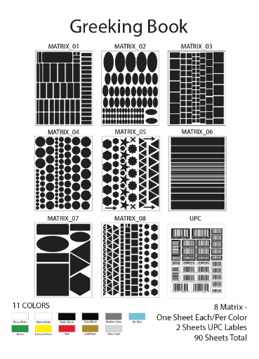 Picture of Greeking Sheets - Basic Colors