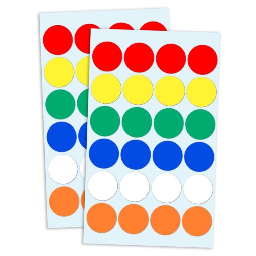 Picture of Round Dot Stickers 3/4 Inch In Box
