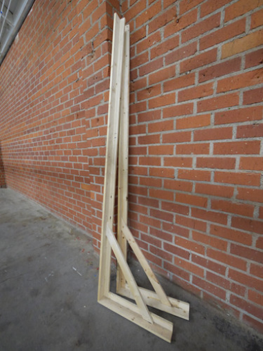 Picture of Wall Jacks - Set Of Two Wood Triangle L - Brace